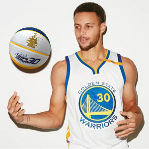 ESS Cu-rry Basketball Sign the Joint Warr-iors Limited Edition Genuine Size 7 Outdoor Soft Leather PU Wear-resistant Basketball