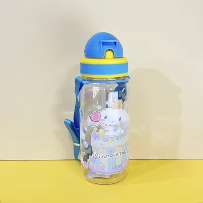 [🇵🇭 Stock&COD] Sanrio Water Cup Kuromi 350ML Leakproof Large Capacity Water Bottle with Straw and Sling Gift for Kids girl boy