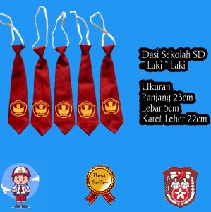 Dasi SD - Dasi Sekolah Anak SD Perempuan dan Laki - Laki / Logo Sablon / R B
