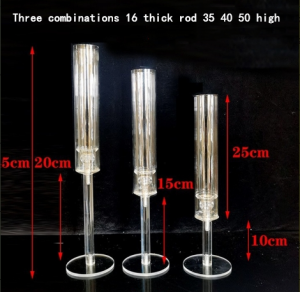 Transparent Acrylic 5-head Candle Holder For Wedding Scene Hotel Western Restaurant Main Table Feast Banquet Birthday festival