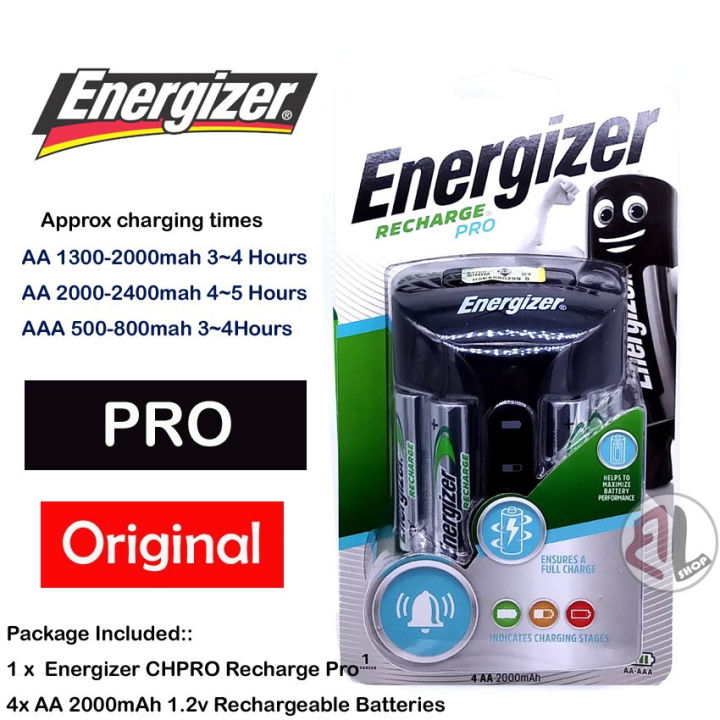 Official Energizer CHPRO Recharge Pro & Includes 4x AA Rechargeable