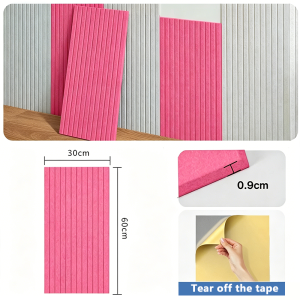 30*60cm Self-Adhesive Acoustic Panels High Density Sound Proof Wall Panel Noise Reduction Foam for Home Deco