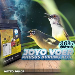 VOER BURUNG BURUNG KECIL | VOER HARIAN | VOER NUTRISI KOMPLIT | JOYO VOER KHUSUS BURUNG KECIL 30% 300GR (PEMAKAN SERANGGA)