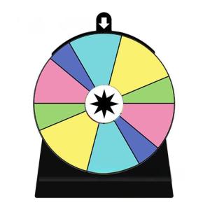 Interactive Party Prize Toy Wheel with Acrylic Surfaces for Custom Prizes Tradeshow Parties and Gatherings