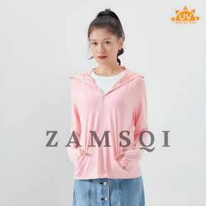 Jaket Olahraga Wanita Anti Sinar Matahari UV - Jaket Mesh Hoodie Olahraga Lari Yoga Gym Motoran