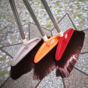 Penyapu Lantai Bulu Halus Broom Anti Rambut Lelekat Sapu Habuk Batang Stainless Steel Tahan Lasak Magic Broom