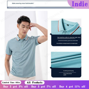 Mulberry silk POLO shirt short-sleeved work clothes thin section work clothes summer new business color golf lapel T-shirt