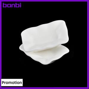 banbi 10pcs Dollhouse Miniature Resin Trays Plates Doll Mini Food Dishes Tableware