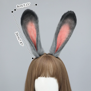 Lovely Bunny Ear Shape Hair Hoop Cute Hair Holder Live Broadcasting Spring Cosplay Party Headwear for Teens Woman