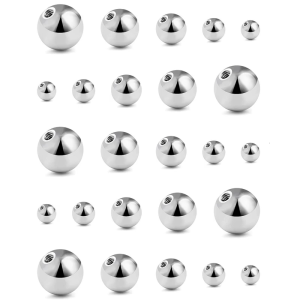 Pack of 25 Threaded Alloy Balls Professional Piercing Tool Suiatble for Industrial Barbell Tongue and Belly Piercings