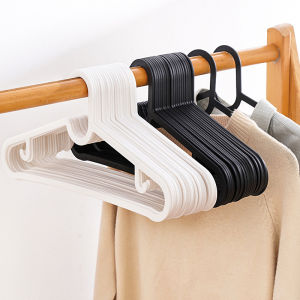 10Pcs Plastic Hanger Non Slip Non Marking Hanger with Hook Home Wardrobe Balcony Clothing Hanging Storage Drying Hanger
