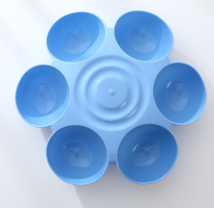 Bát ăn chén ăn cho Chó Mèo nhiều ngăn hình bông hoa (mẫu mới) - Hara Pet Store