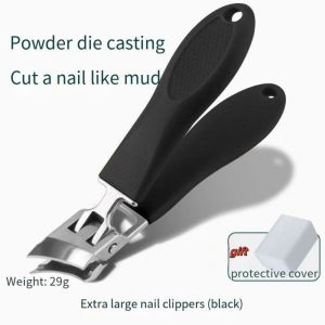 JIANGZHIB 【 Local Stock 】Oblique Nail Clippers Large Opening High-end Nail Clippers Portable Household Thick Hard Nail Cutter Large Angle Anti-Splash Nail Clipper Household Tools