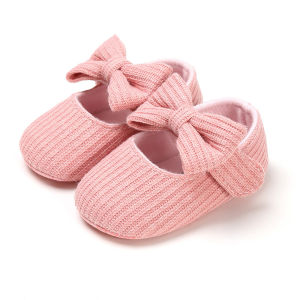 Denoswim  0-18 Months Baby Girl Shoes Newborn Soft baptismal shoes Toddler Anti-slip Bow-knot Princess shoes for baby girl