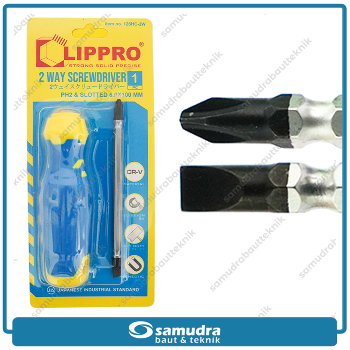 Obeng Way Lippro Inch Bolak Balik Plus Minus Fleksibel Screwdriver Lazada Indonesia