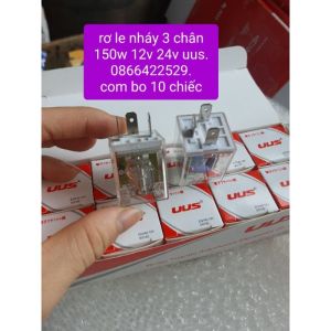rơ le nháy com bo 10 rơ le nháy xi nhan 3 chân 12v 24v 150a hàng UUS ĐẸP cho ô tô xe máy máy công trình