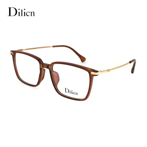 Dilicn Kính Quang Học TR90 Khung Trong Suốt Memory Temple Kính Mắt Cho Nữ Và Nam Full Rim 8092