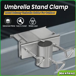 Nexlent Heavy Umbrella Tricycle Fixing Bracket Umbrella Stand Metal Clamp Balcony Umbrella Adjustable Holder