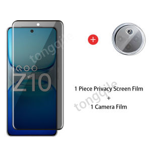 4 in 1 Curved Private Tempered Glass For iQOO Z10 5G 2025 Full Cover Screen Camera Lens Protector Protective Anti Peek Privacy Film Anti Scratch