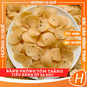 Bánh Phồng Tôm Trắng Tiêu Hành Ớt  - Túi 500g - Đặc Sản Đồng Tháp