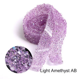 Fashion 12mm Width Trimmings Resin Strips Self-Adhevise Rhinestone Trim Sticker for Clothes Women Dress