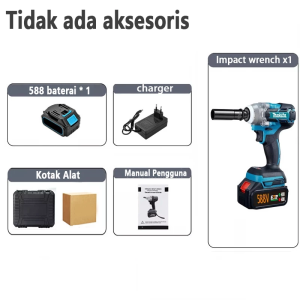 JLD Impact Wrench 1090V / 588V Impact Baterai Brushless 950N.M Electric Impact Wrench Spanner Sets