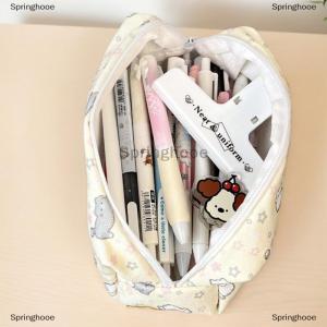 [COD] Springhooe กระเป๋าใส่ดินสอลายแมวการ์ตูนน่ารักเรียบง่ายกระเป๋าจัดระเบียบเครื่องเขียนแบบพกพาอุปกรณ์การเรียนสำหรับเด็กผู้หญิงน่ารักกระเป๋าเก็บเครื่องสำอาง