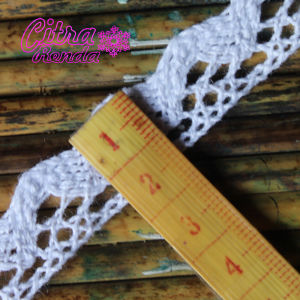 (Per 5 Meter) RDR260 Renda Rajut Motif Gelombang Lebar 15Cm