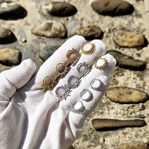 Thanh Lịch vòng kín Thép Không Gỉ Mũi Clickers Cho Xỏ Lỗ Tai Thời Trang Tai Sụn Hoop Cơ Thể