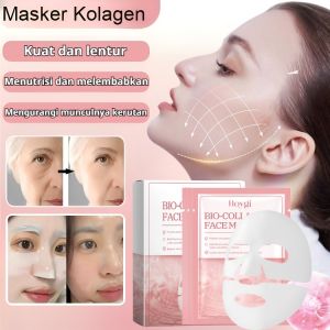 3pcs/kotak Masker Kolagen / Sheet Mask Pelembab / Perawatan Kulit Kering / Essence Intensif 30ml Non-Sticky / Hydrating & Moisturizing Collagen Mask ✨