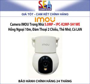 Camera IMOU Trong Nhà 5.0MP – IPC-K2MP-5H1WE - Hồng Ngoại 10m Đàm Thoại 2 Chiều Thẻ Nhớ Có LAN