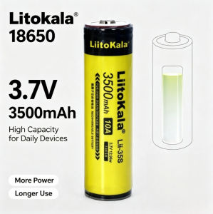 Liitokala 18650 3.7V 3500mAh Lii-35S Protected Rechargeable Li-lon battery with 2MOS PCB