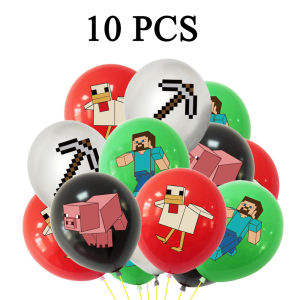 Minecraft Theme special-shaped balloon Round Foil Balloon Birthday Party Decorations Balloons Party Needs