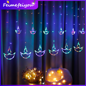 LED christmas lights led decoration 2022 items xmas decorations Fairy Curtain strip Light for bedroom house Blinking Christmas Fairy String Lamp indoor outdoor decoration lamp for Holiday Birthday Wedding Party Decor 220V EU plug 8 work modes