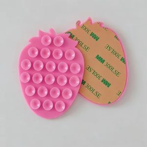 FLORI Portable Mobile Phones Sucker Support Suction Cup Mount Strawberry Phone Stand Fashion Universal Phone Fixed Pad