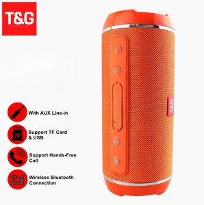 T&G TG-116 Bluetooth V5.0 Super Bass Portable Wireless Speaker support TF Card USB AUX In and FM Radio Function