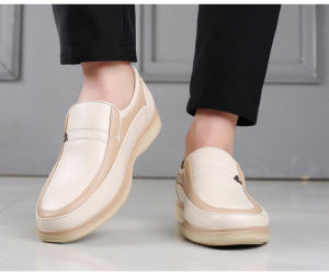 รองเท้าผู้ชายเพิ่มความสูงในไนลอน สไตล์ธุรกิจ และมีความสะดวกสบาย