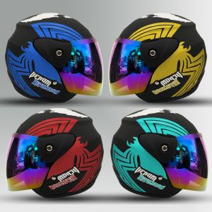 Helm Half Face Model Seperti Helm Gm Original Murah Motif VENOM Untuk Pria Dan Wanita Dewasa -BUKAN HELM GM ORIGINAL
