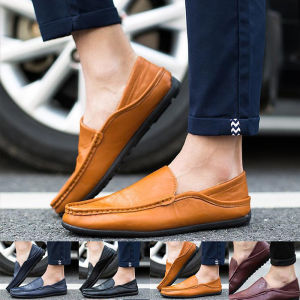รองเท้าหนังสุภาพบุรุษ รองเท้าหนัง รองเท้าหนังสำหรับสุภาพบุรุษ ดีไซน์ทรงหัวแหลม ทันสมัยและดูดี Men Casual Shoes Leather Men Leather Shoes