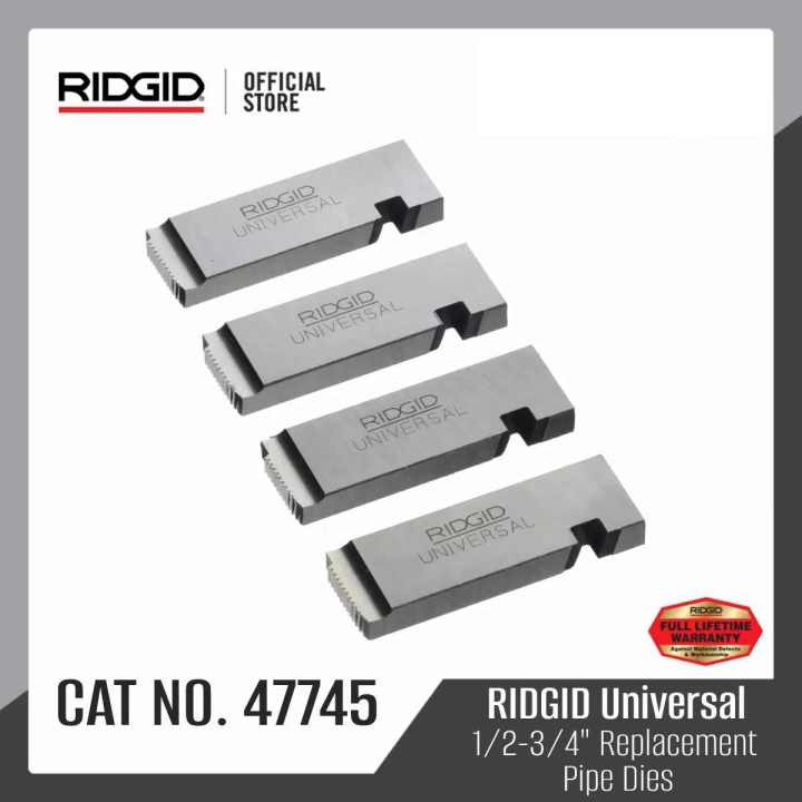 RIDGID 47745 Alloy Steel Universal Dies 1/2 to 3/4 inch NPT for Machine ...