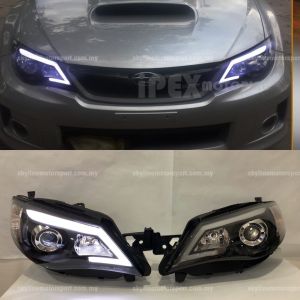 Subaru Impreza WRX STI GRF GRB Head Lamp Projector DRL Led 100% Taiwan 2007 2008 2009 2010 2011 2012