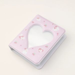 Aesthetic 3-inch heart photo album – Polaroid & K-pop photocard organizer with clear pockets COD