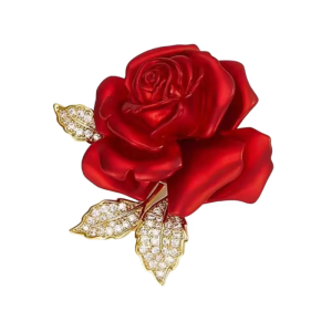 Elegant Sophisticated Rose Pin Vibranting Color Accesory Portable for Children and Trendy Adults Stylish Outfits