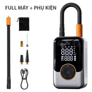 Máy Bơm Lốp Ô Tô Điện Tử SUITU ST-221 - Máy Bơm Hơi Cầm Tay Mini 3000mAh Cao Cấp Tự Ngắt Khi Đủ Áp Suất Đèn SOS Cứu Hộ.