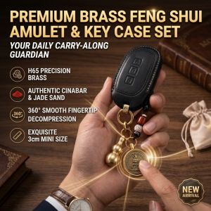 Zodiac Keychain Rotatable Brass Lucky Charm Keychain Durable Gourd Pendant