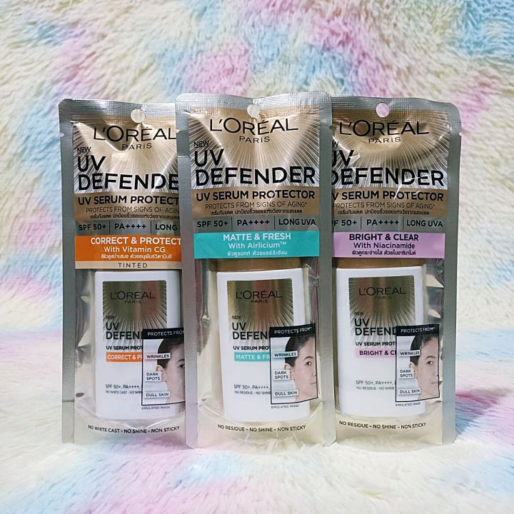 แท้ เซรั่มกันแดด L'Oreal Paris UV Defender Serum SPF50+ PA++++ 50ml ครีมกันแดด ลอรีอัล ปารีส ยูวี ดีเฟนเดอร์