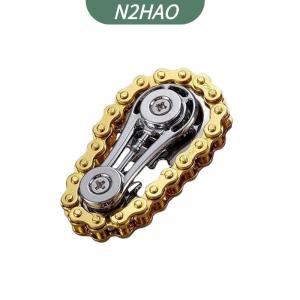Fidget Spinners Spinning Top Fingertip Gyro Mechanical Chains Gear Gyroscope Hand Spinner Chain Gear Flywheel Fingertip Metal Wheel Gear Chain Gyroscope Adult