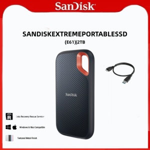 SanDisk Extreme Portable SSD 2TB (SDSSDE61-2T00-G25) | USB 3.2 Gen 2 1050MB/s | Compact & Rugged|Ideal for Photographers