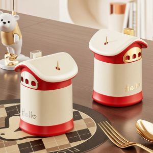 XYAX Xuất hiện Hộp đựng tăm tự động Hình Dạng Ngôi Nhà Có thể tháo rời Hộp đựng tăm Di động Phim hoạt hình Sử dụng tại nhà