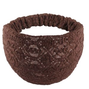 SUNANNE Hollow Mesh Flower Headband Hair Hoop Non Slip Lace Hairbands Sweet Headdress Wide Side Head Wrap Ladies